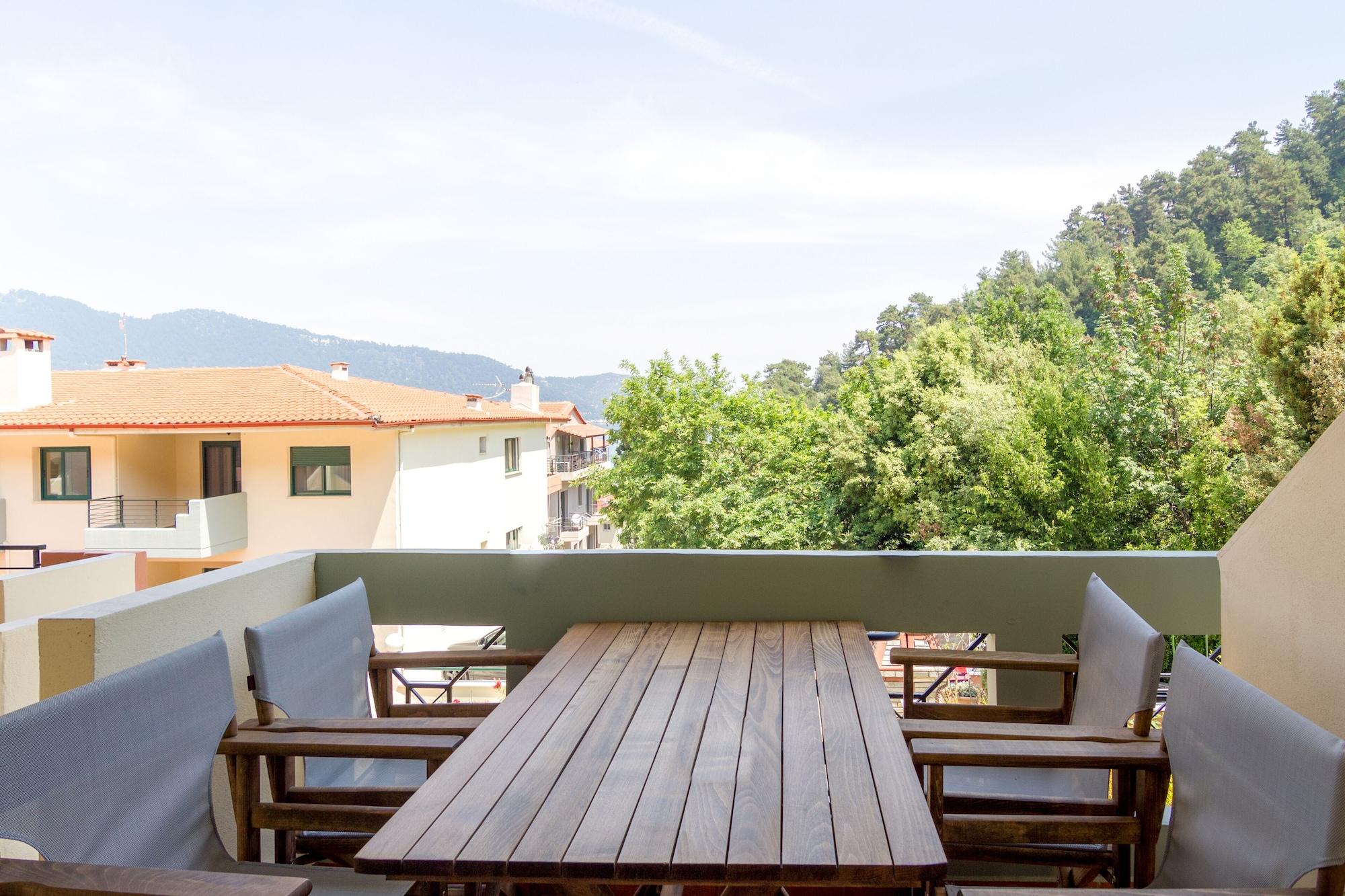 Ntinas Villa With Sea View สกาลา โปเตมิอัส ภายนอก รูปภาพ